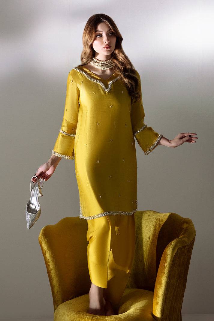 Raja Salahuddin | House of Mina | Sunshine - Pakistani Designer Dress - by Raja Salahuddin | Type: Ladies Clothes - 100% Original at Saira Sultan