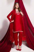 Raja Salahuddin | House of Mina | Crimson - Pakistani Designer Dress - by Raja Salahuddin | Type: Ladies Clothes - 100% Original at Saira Sultan