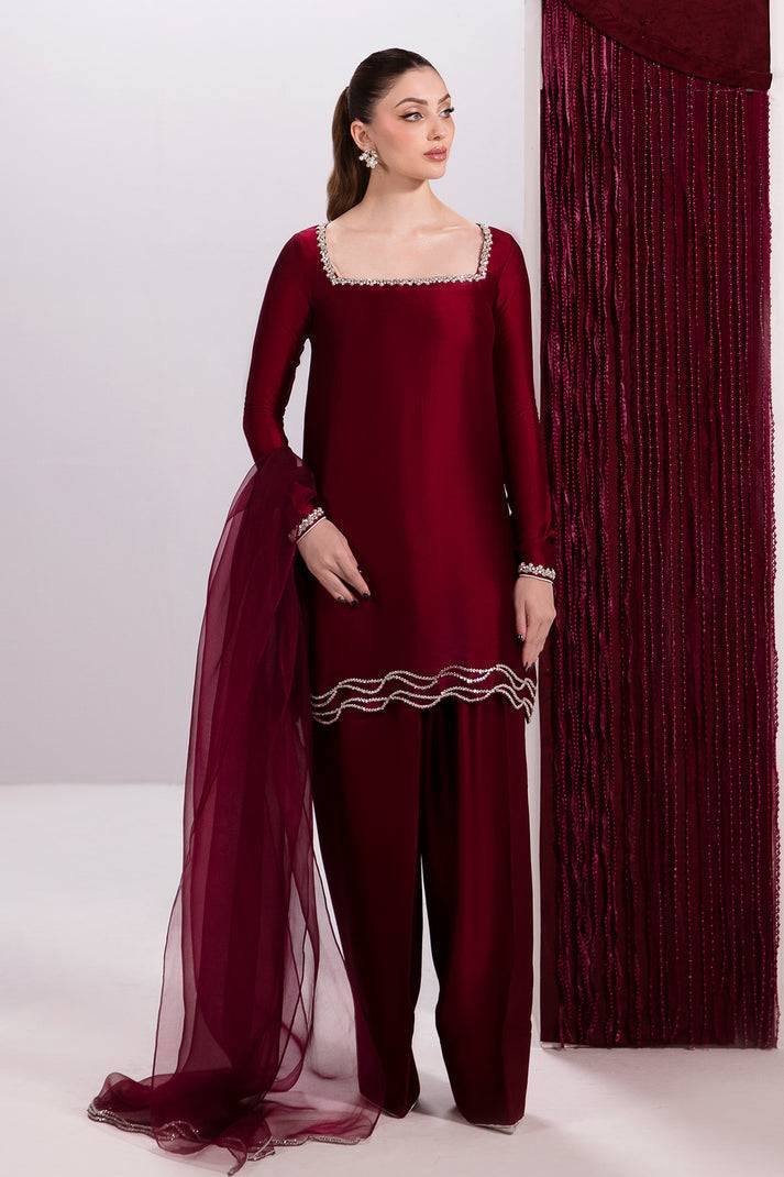 Raja Salahuddin | House of Mina |Ruby - Pakistani Designer Dress - by Raja Salahuddin | Type: Ladies Clothes - 100% Original at Saira Sultan