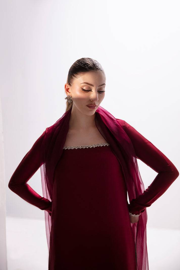Raja Salahuddin | House of Mina |Ruby - Pakistani Designer Dress - by Raja Salahuddin | Type: Ladies Clothes - 100% Original at Saira Sultan