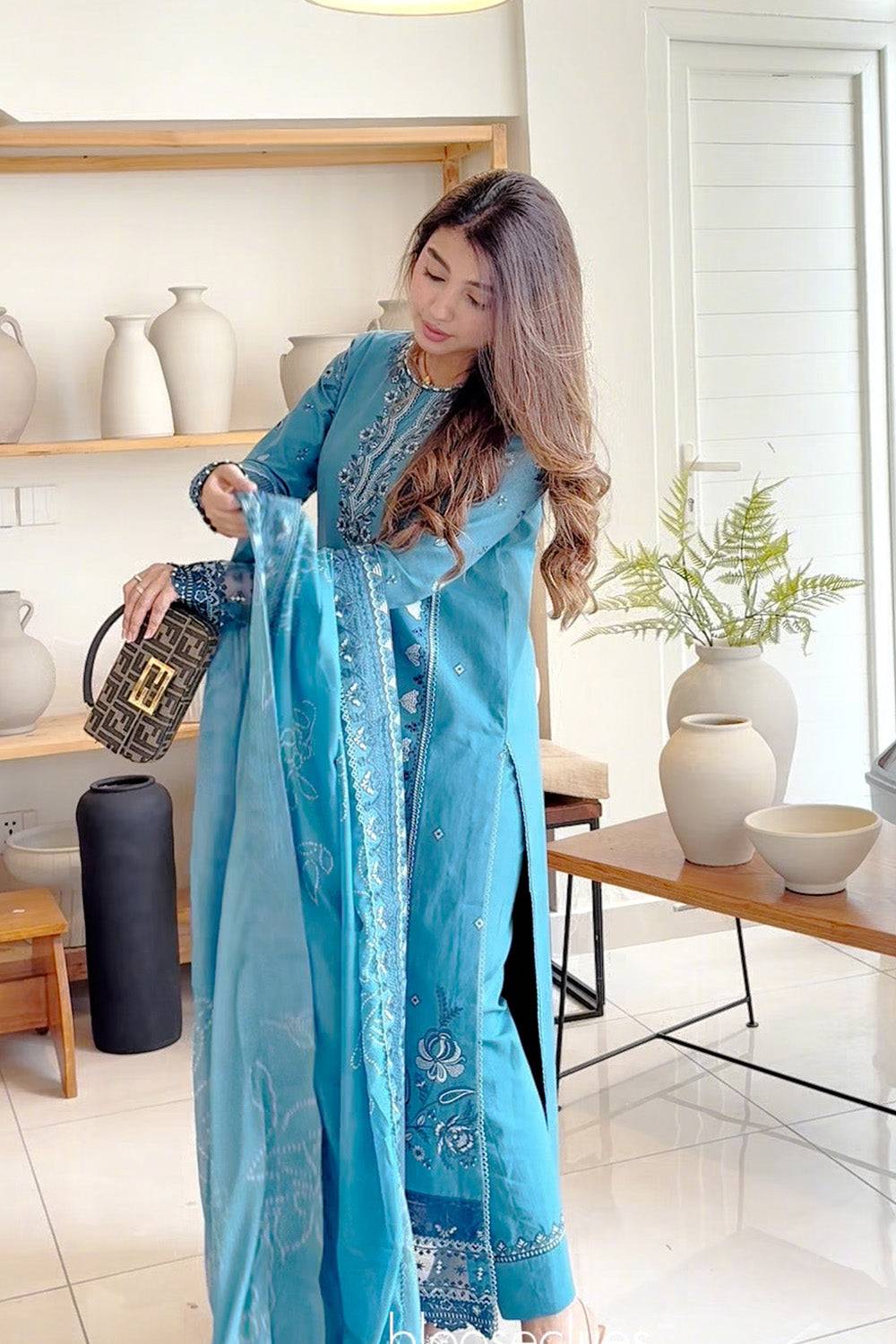 Maryum N Maria | Elara 25 |BLUE MOON - MS50370 - Pakistani Designer Dress - by Maryum N Maria | Type: Ladies Clothes - 100% Original at Saira Sultan