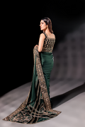 Ayesha and Usman | Celestial Night | Maya S Emerald Green Silk