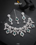 Aether Necklace Silver Green