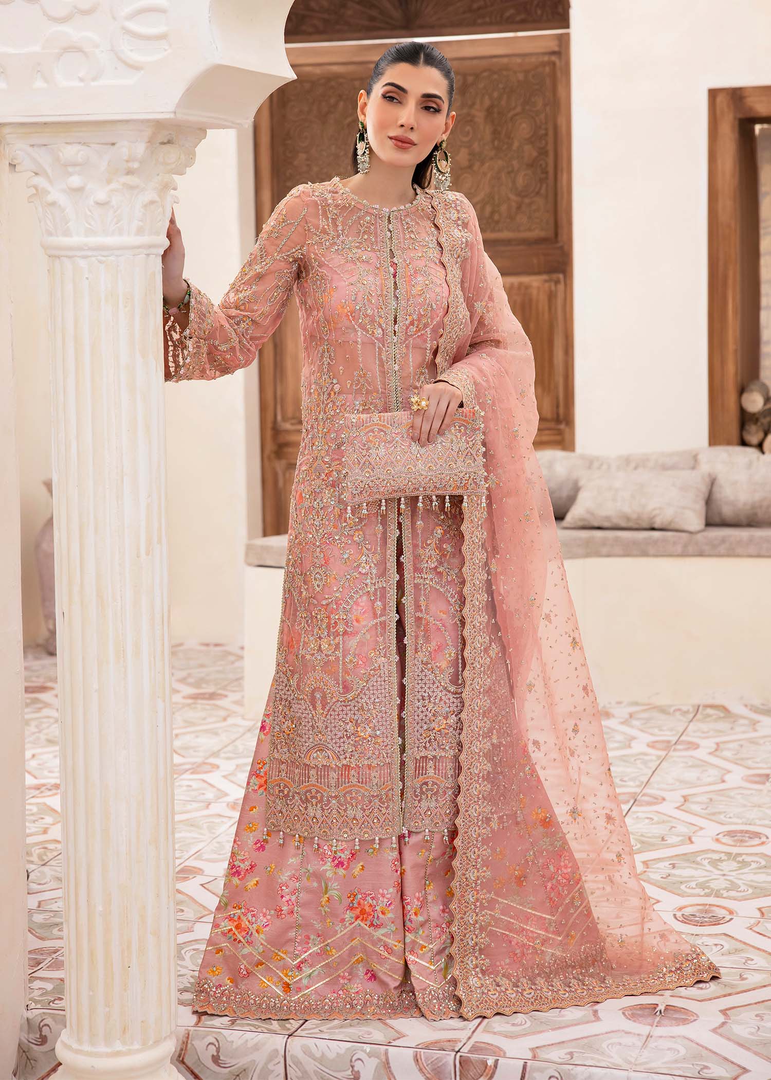 Kanwal Malik | Mirha Eid Luxury Pret 25 | Eshaal XL Pink Organza