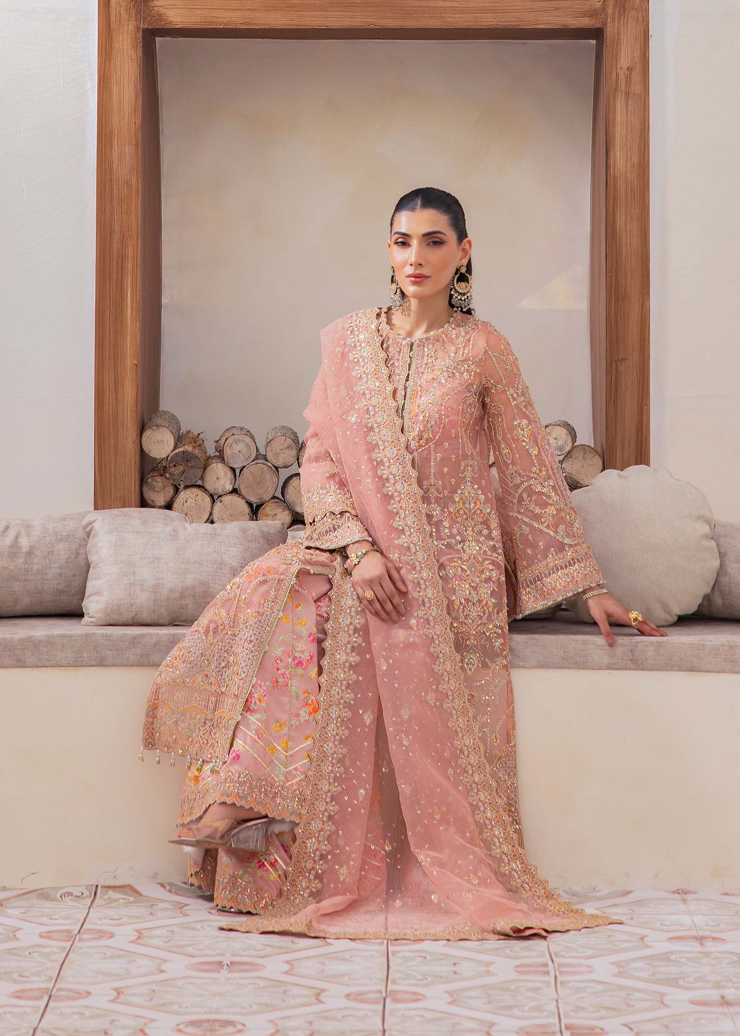 Kanwal Malik | Mirha Eid Luxury Pret 25 | Eshaal L Pink Organza