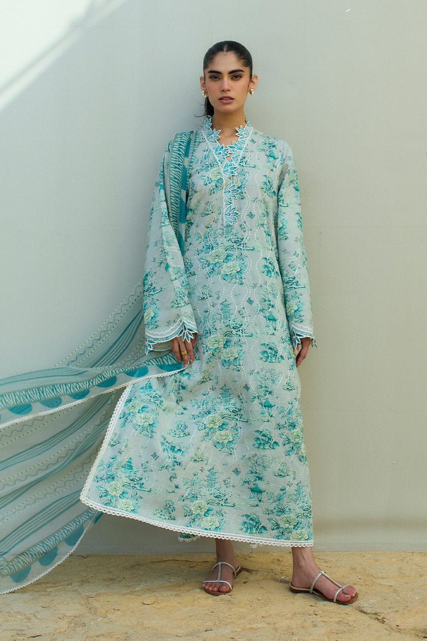 Sania Maskatiya | Luxury Lawn 25 | Myra (A) - Pakistani Designer Dress - by Sania Maskatiya - Type : Ladies Clothes - 100% Original at Saira Sultan