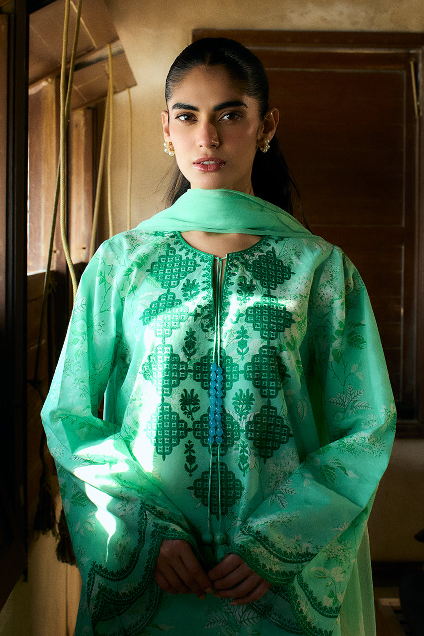 Sania Maskatiya | Luxury Lawn 25 | Azur (B) - Pakistani Designer Dress - by Sania Maskatiya - Type : Ladies Clothes - 100% Original at Saira Sultan