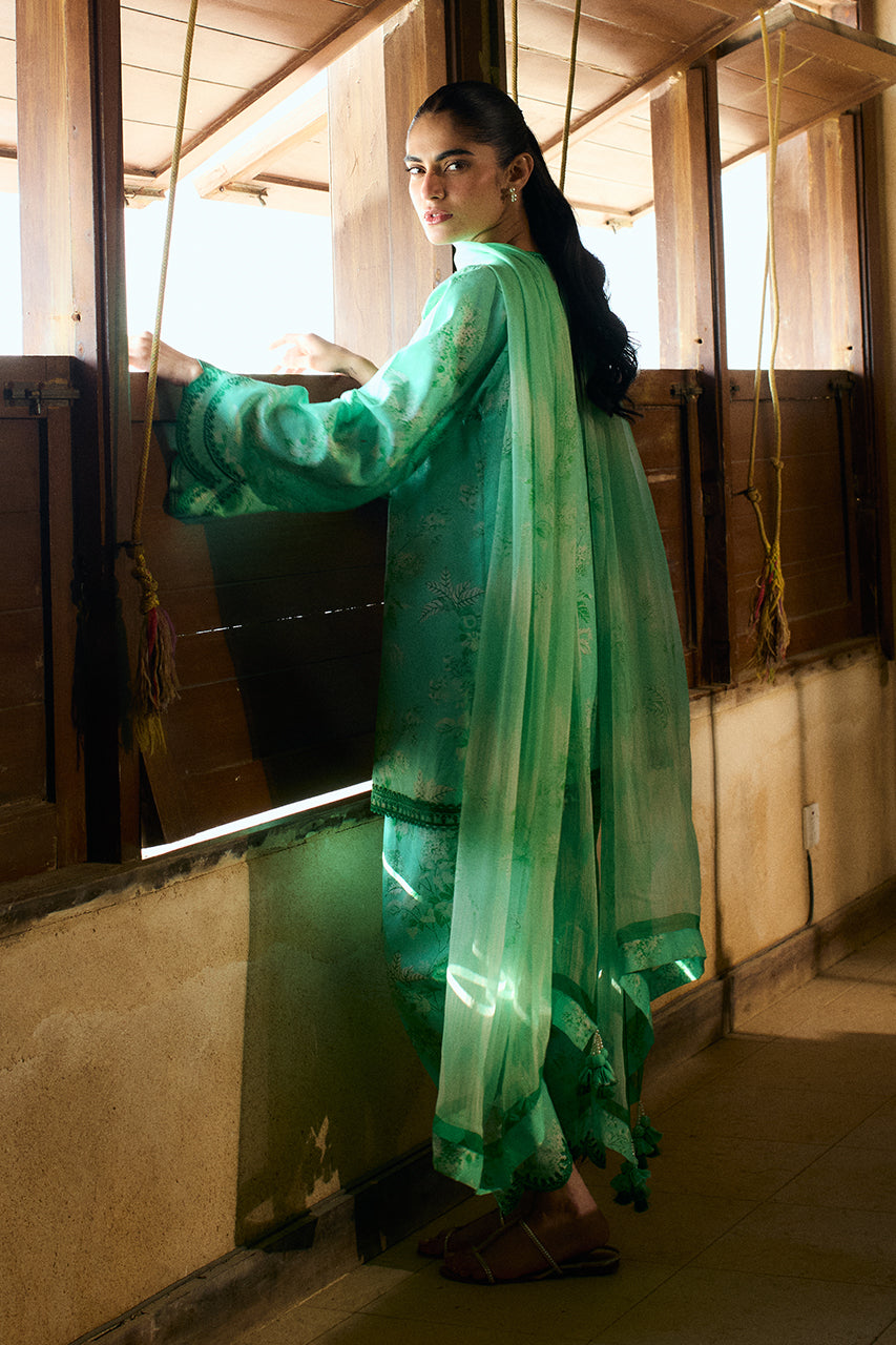 Sania Maskatiya | Luxury Lawn 25 | Azur (B) - Pakistani Designer Dress - by Sania Maskatiya - Type : Ladies Clothes - 100% Original at Saira Sultan