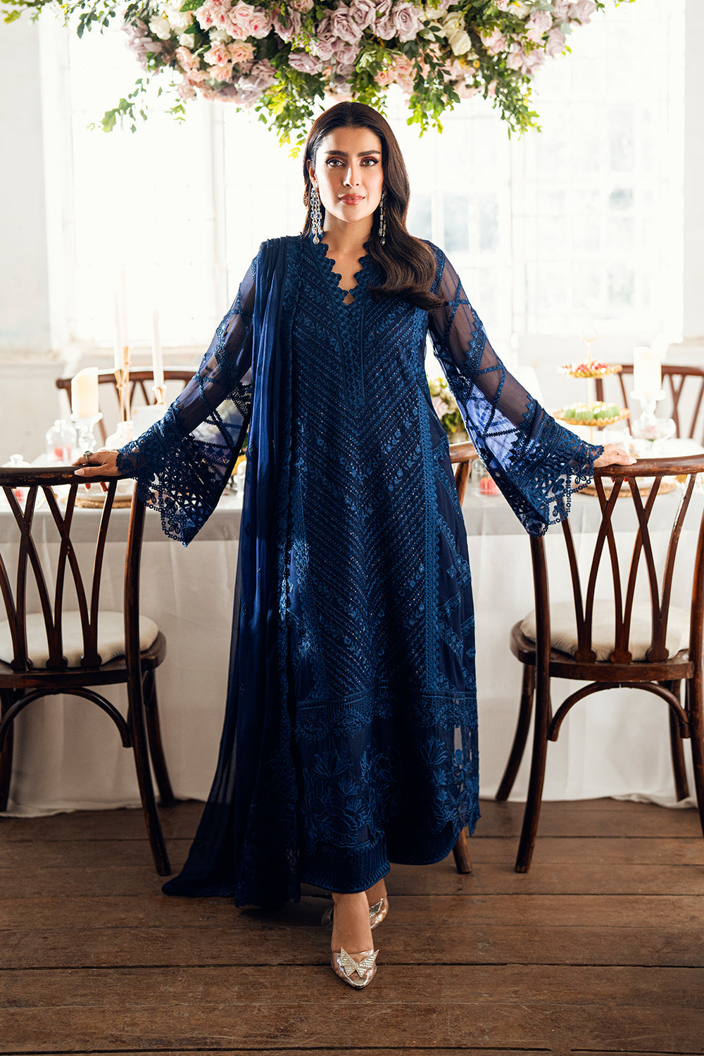 Azure | Vogue Formals | Imperial Midnight XS Navy Blue Chiffon