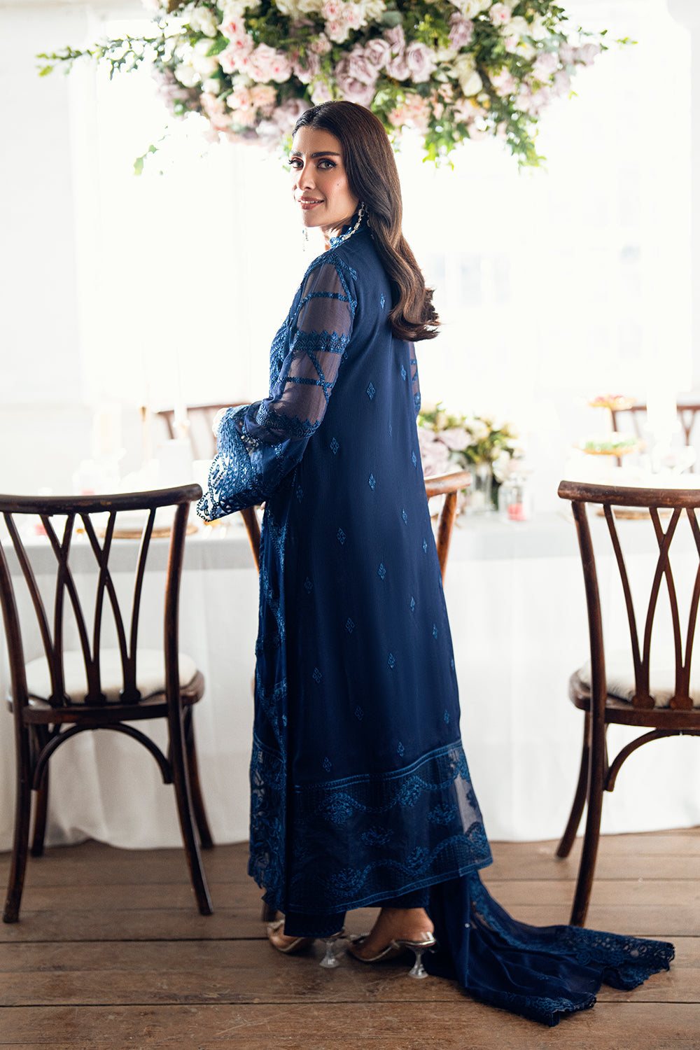 Azure | Vogue Formals | Imperial Midnight XS Navy Blue Chiffon