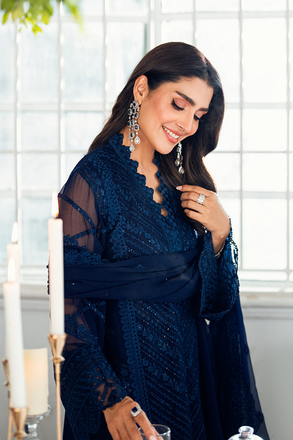 Azure | Vogue Formals | Imperial Midnight M Navy Blue Chiffon