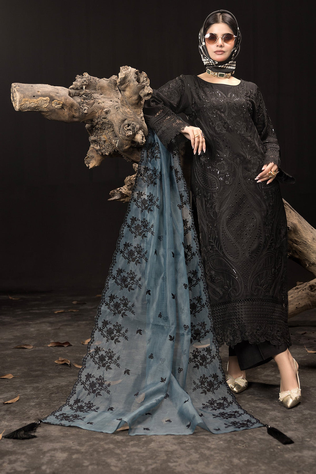 Imrozia Premium | Gulzar e Dil | I.P-100 Dilcheen XS Black Viscose