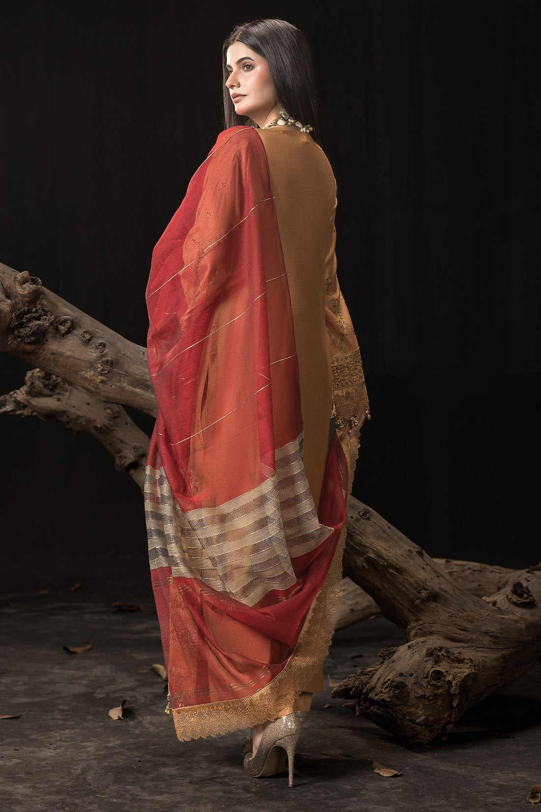 Imrozia Premium | Gulzar e Dil | I.P-101 Firdous XS Champagne Gold Viscose