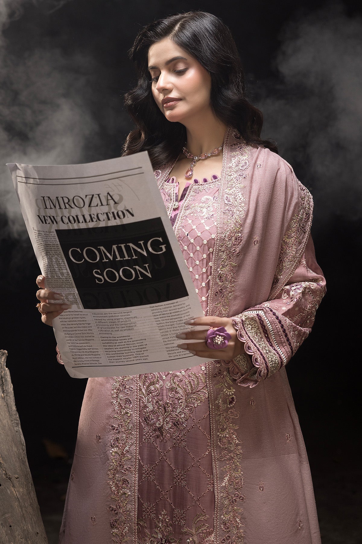 Imrozia Premium | Gulzar e Dil | I.P-104 Nighat M Soft Pink Viscose