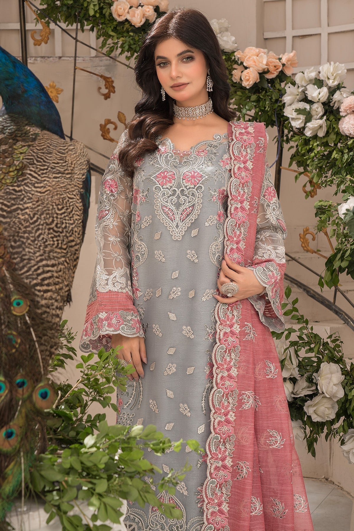 Imrozia Premium | Dilkash Formals | IP-106 Kavita L Gray Organza