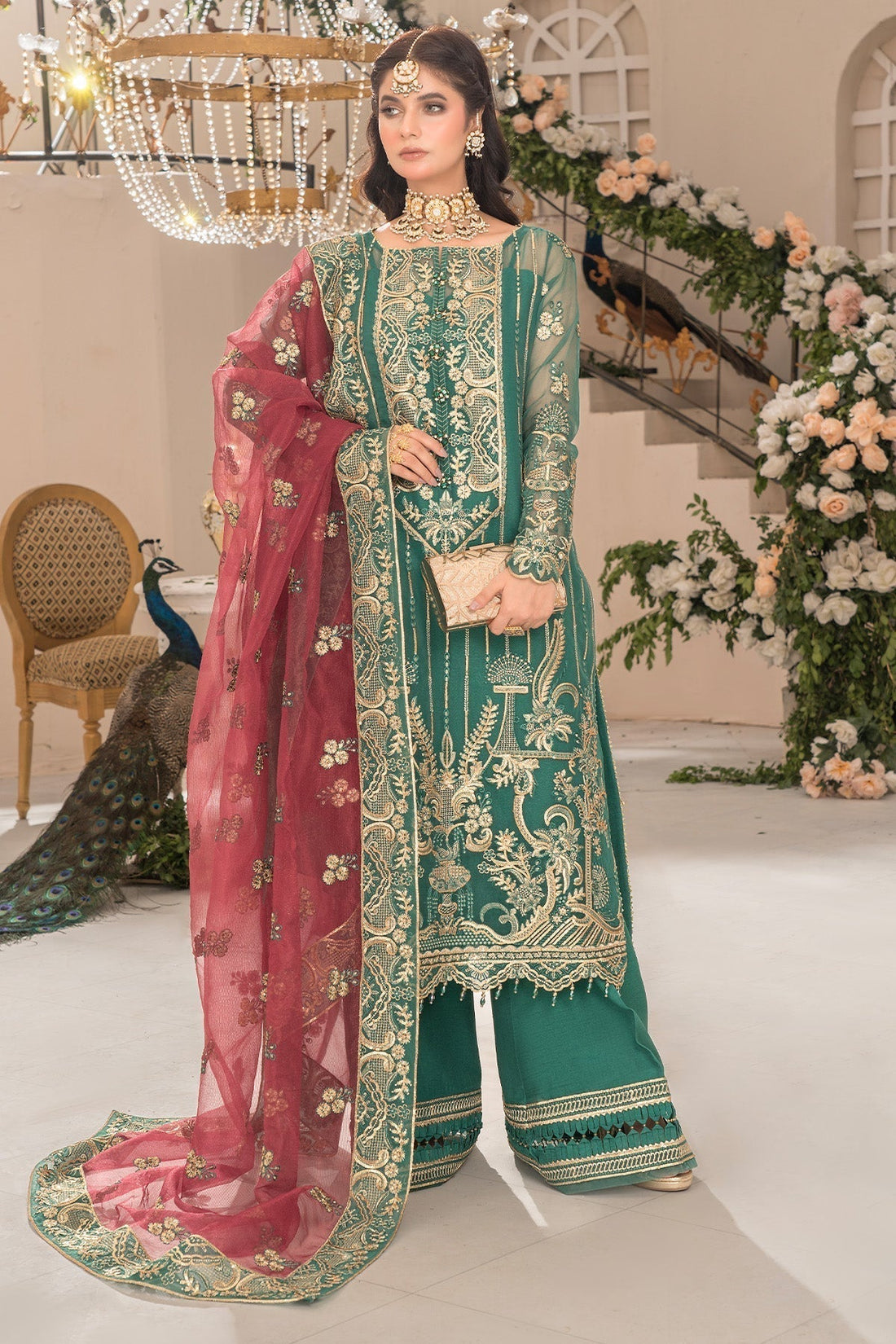 Imrozia Premium | Dilkash Formals | IP-107 Aaradhya S Emerald Green Organza