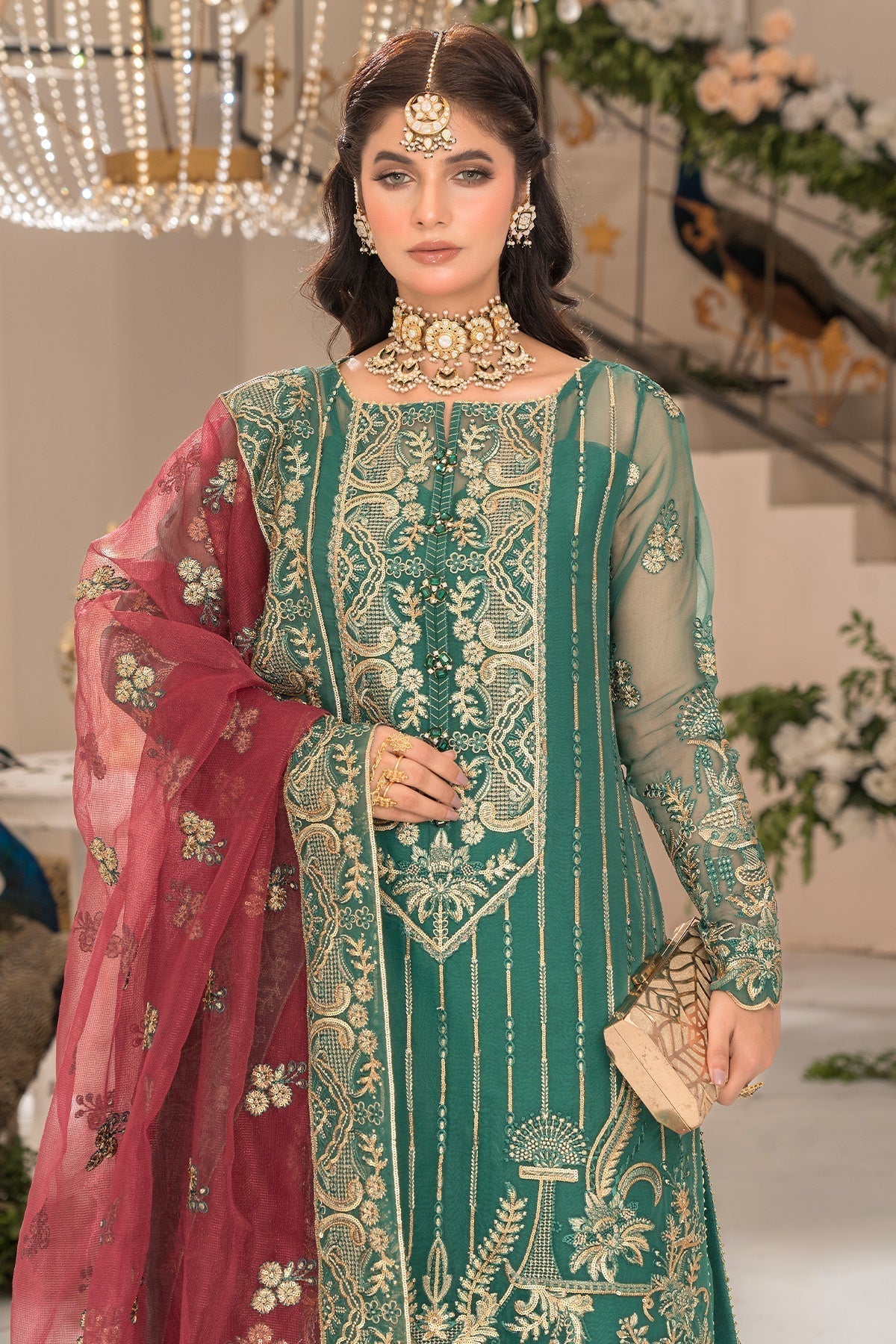 Imrozia Premium | Dilkash Formals | IP-107 Aaradhya L Emerald Green Organza