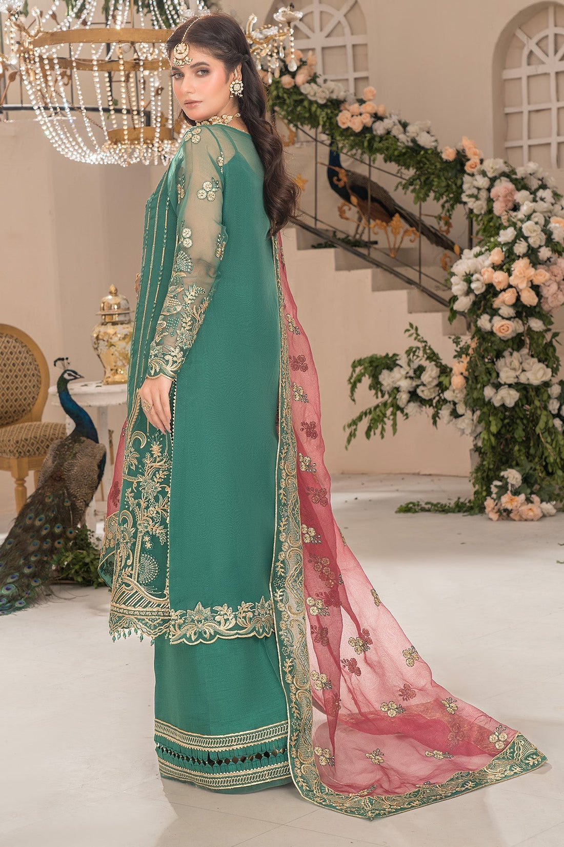 Imrozia Premium | Dilkash Formals | IP-107 Aaradhya S Emerald Green Organza