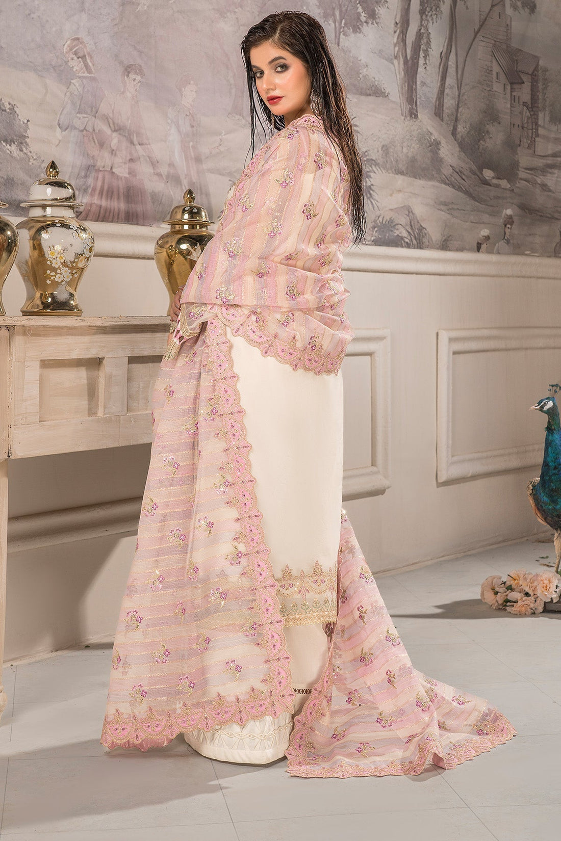 Imrozia Premium | Dilkash Formals | IP-108 Saanjh S Off White Organza