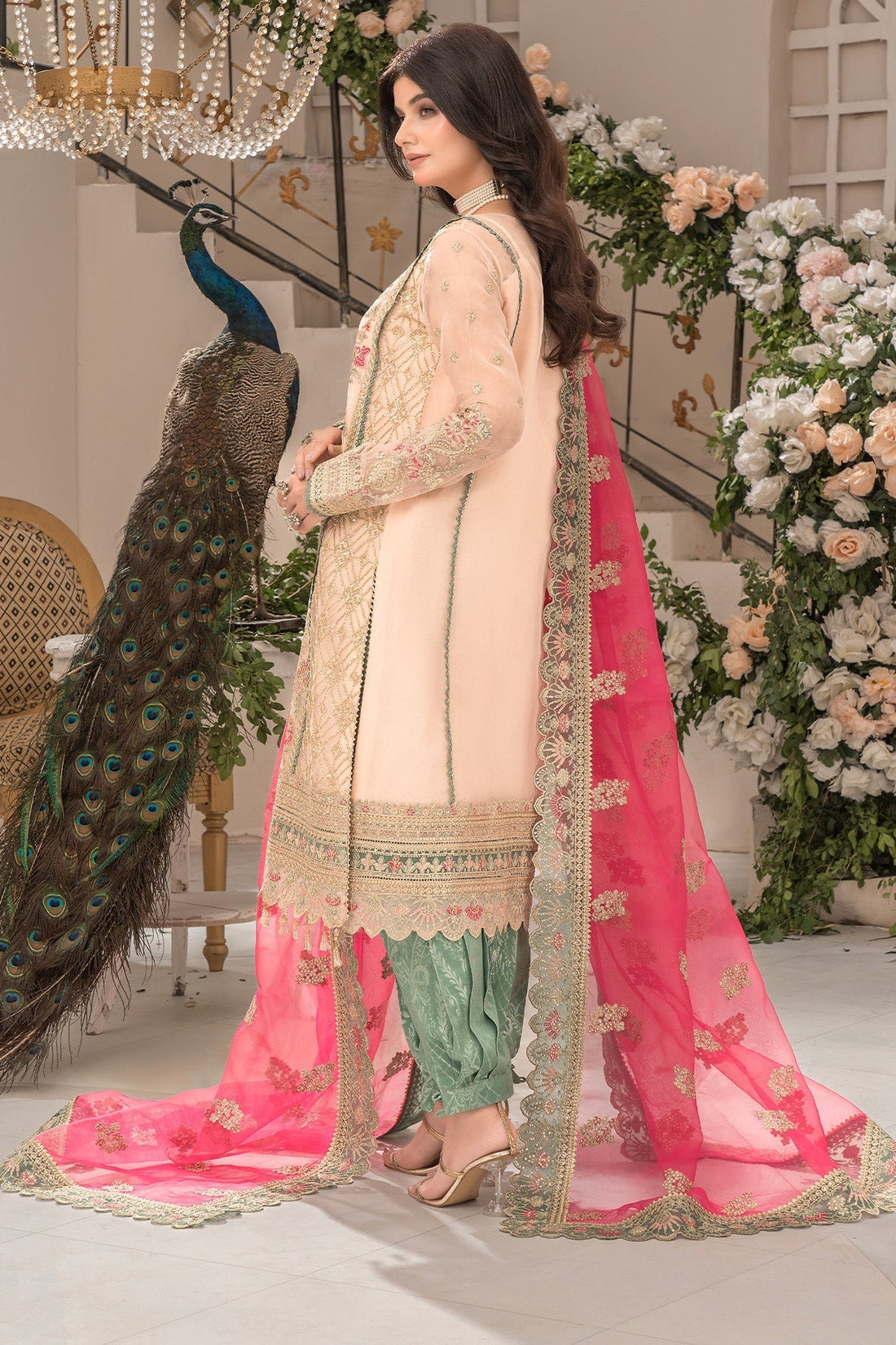Imrozia Premium | Dilkash Formals | IP-109 Saanvi S Ivory Organza