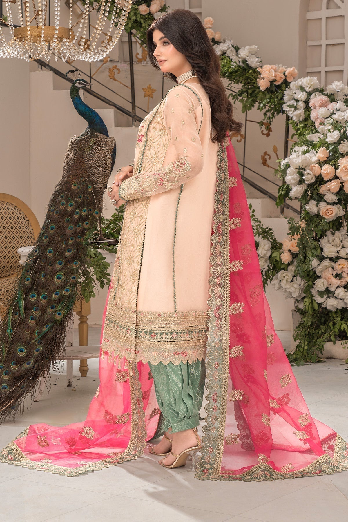 Imrozia Premium | Dilkash Formals | IP-109 Saanvi M Ivory Organza