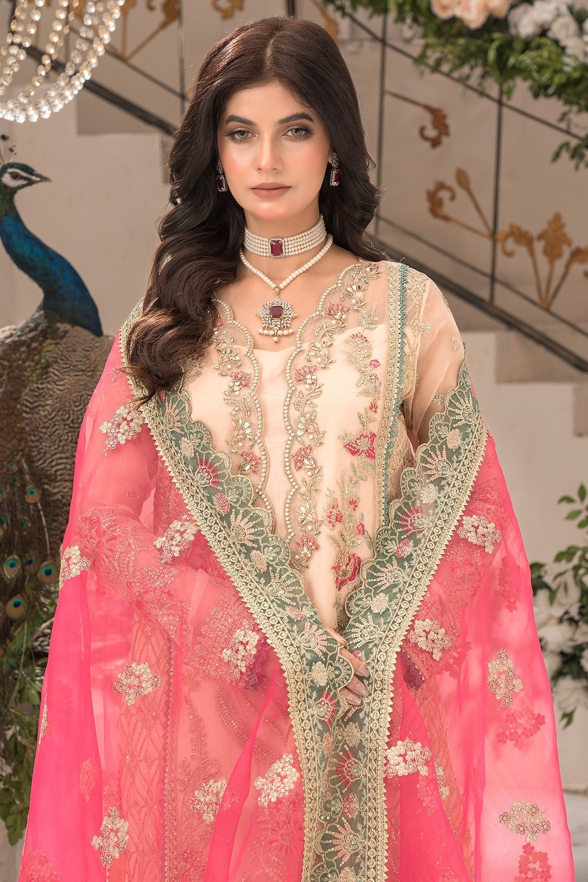 Imrozia Premium | Dilkash Formals | IP-109 Saanvi XL Ivory Organza