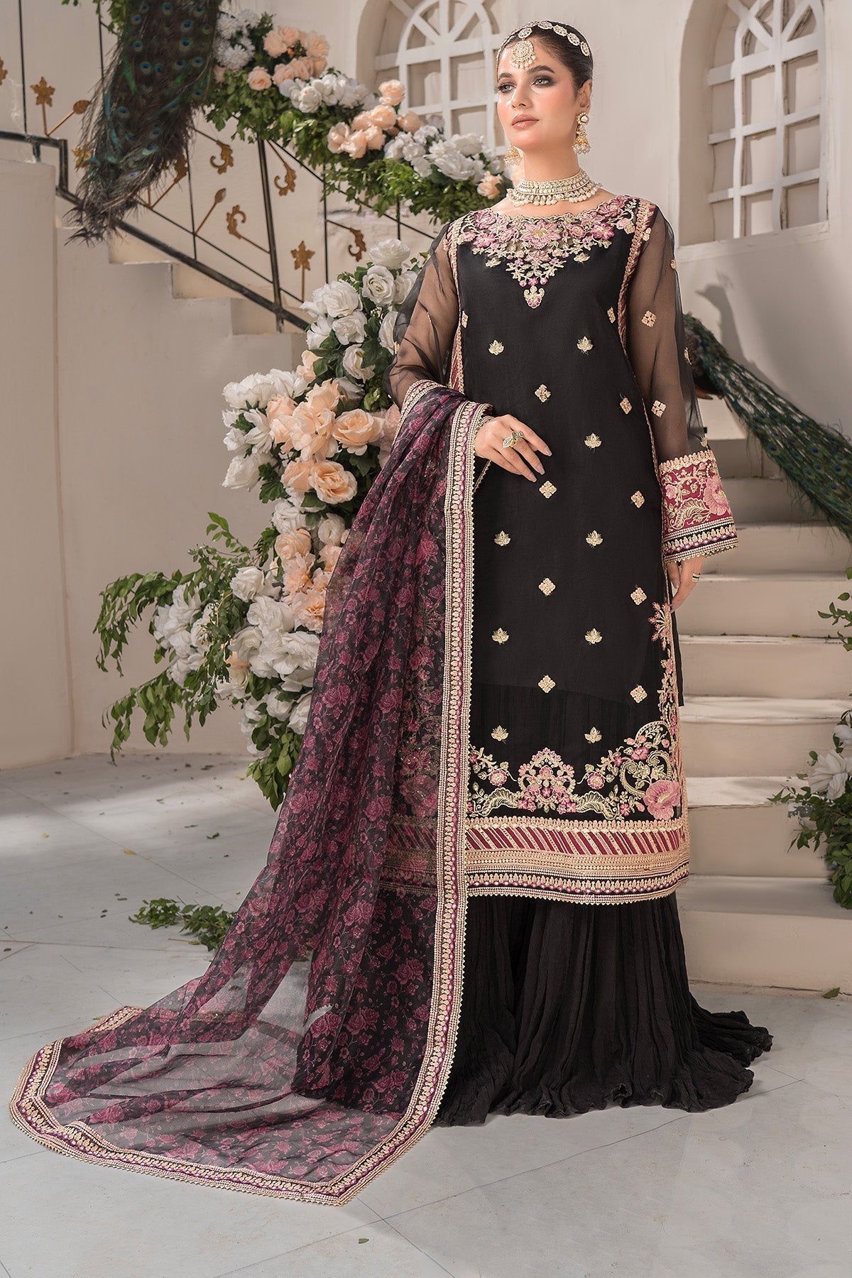 Imrozia Premium | Dilkash Formals | IP-110 Jaskeerat S Black Organza