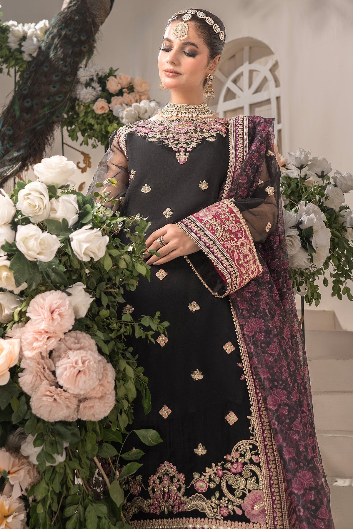 Imrozia Premium | Dilkash Formals | IP-110 Jaskeerat L Black Organza