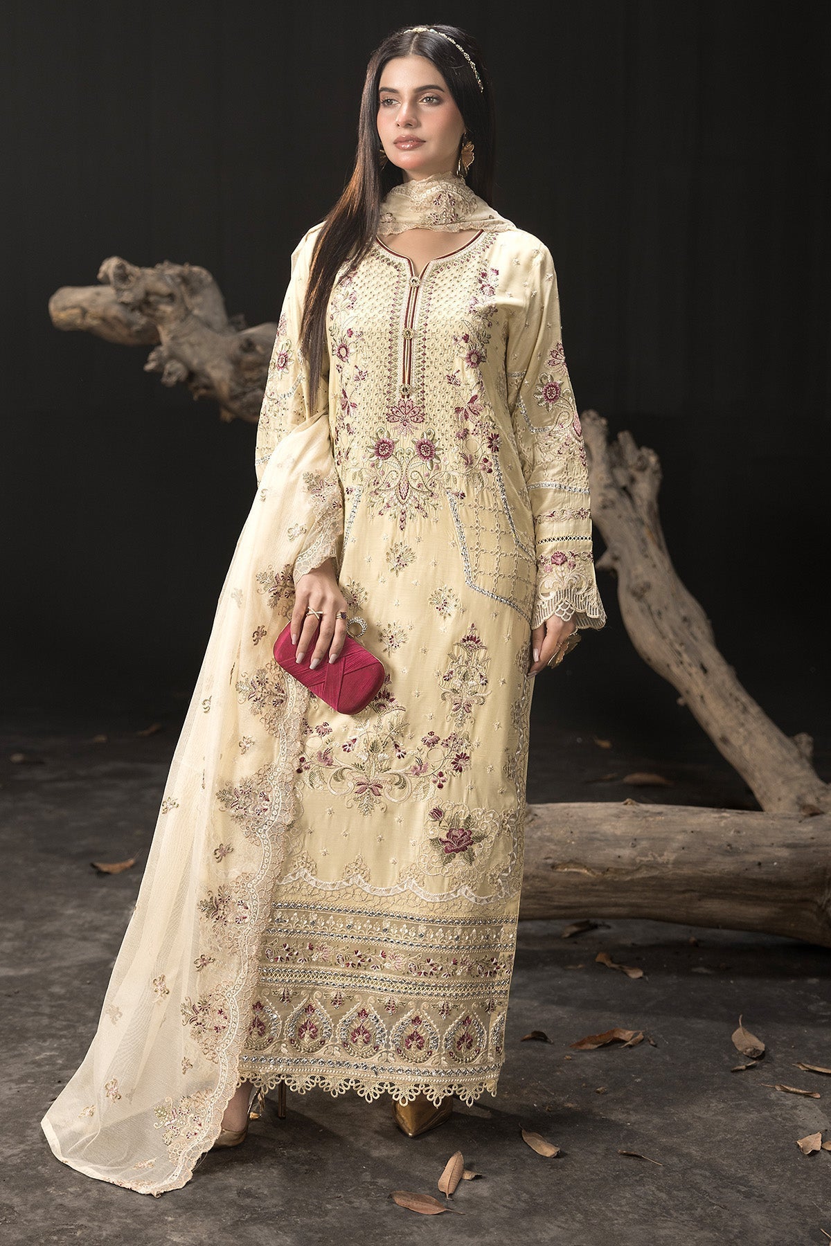 Imrozia Premium | Gulzar e Dil | I.P-97 Mehr M Pastel Yellow Viscose