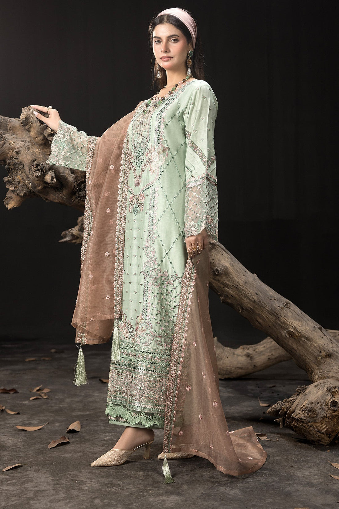 Imrozia Premium | Gulzar e Dil | I.P-99 Naghma XS Pastel Mint Viscose
