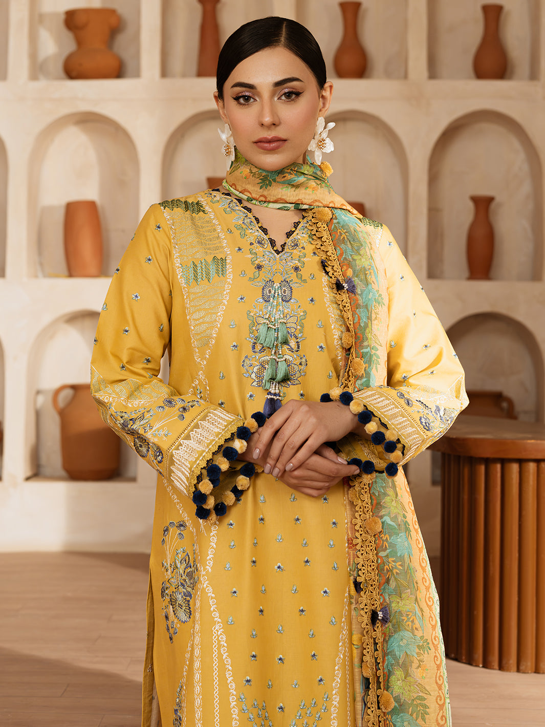 Mahnur | Florence Luxury Lawn 25 | ILENA M Yellow Lawn