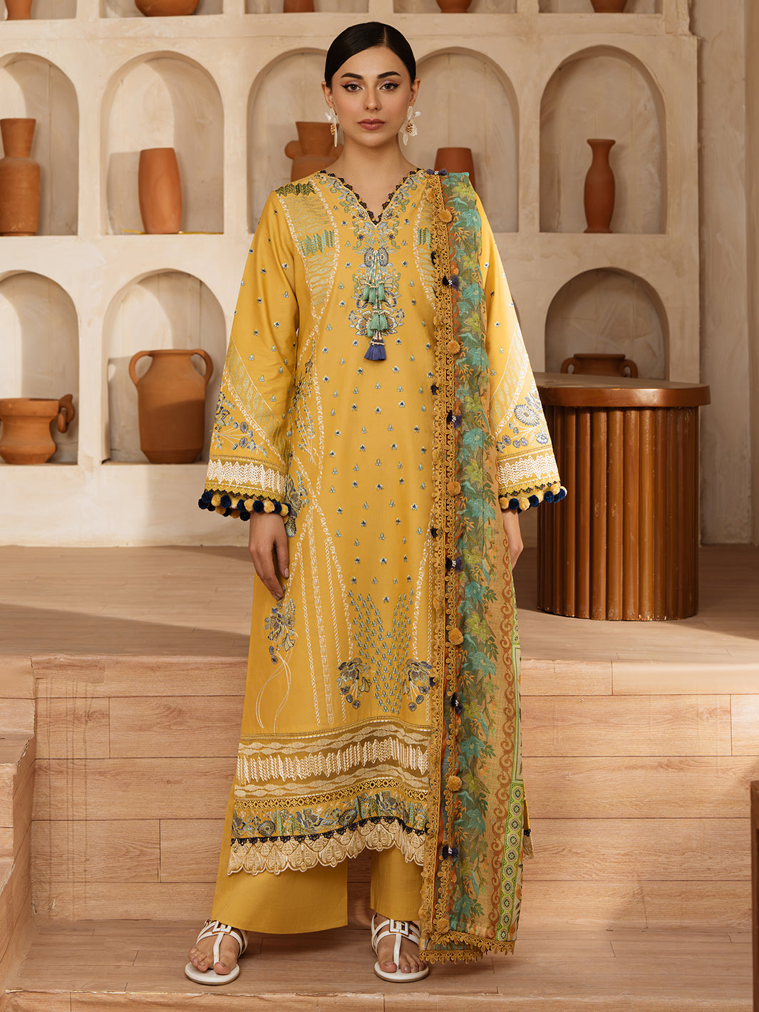 Mahnur | Florence Luxury Lawn 25 | ILENA XS Yellow Lawn