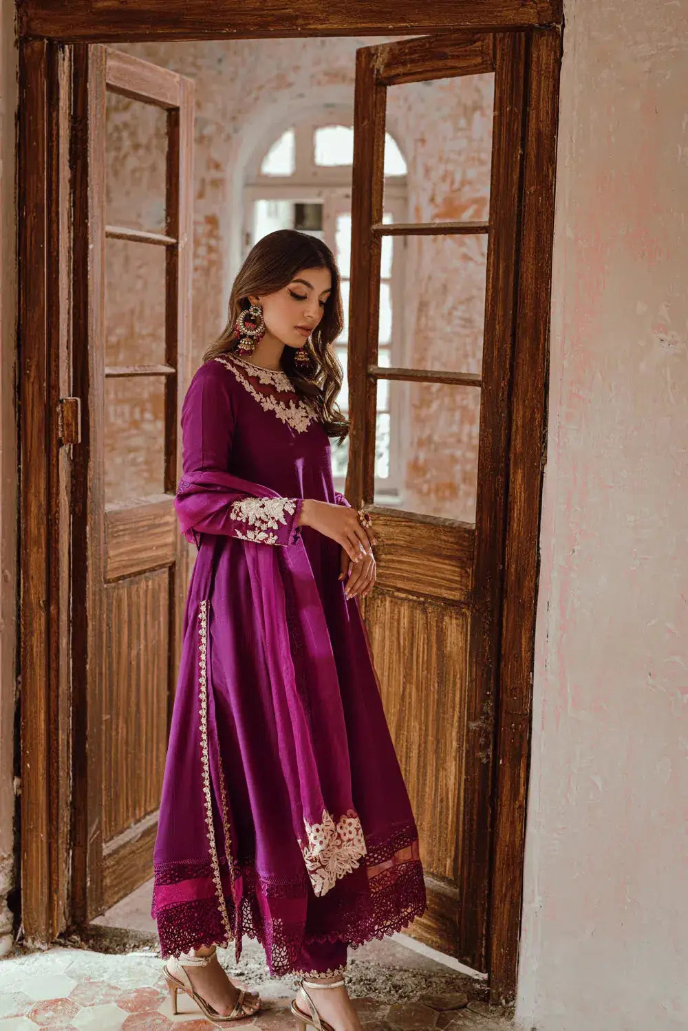 Azure | Embroidered Formals | Imperial Plum - Pakistani Designer Dress - by Azure | Type: Formal - 100% Original at Saira Sultan