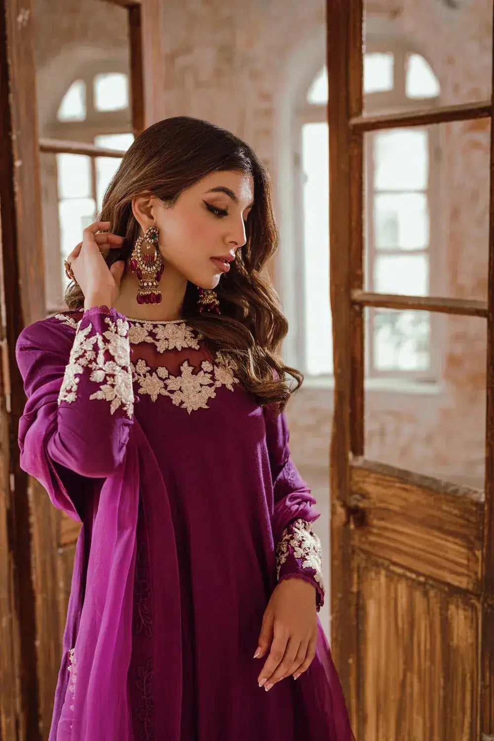 Azure | Embroidered Formals | Imperial Plum - Pakistani Designer Dress - by Azure | Type: Formal - 100% Original at Saira Sultan