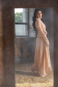 Azure | Ensembles Embroidered Formals | Ivory Whisper L Pink Chiffon