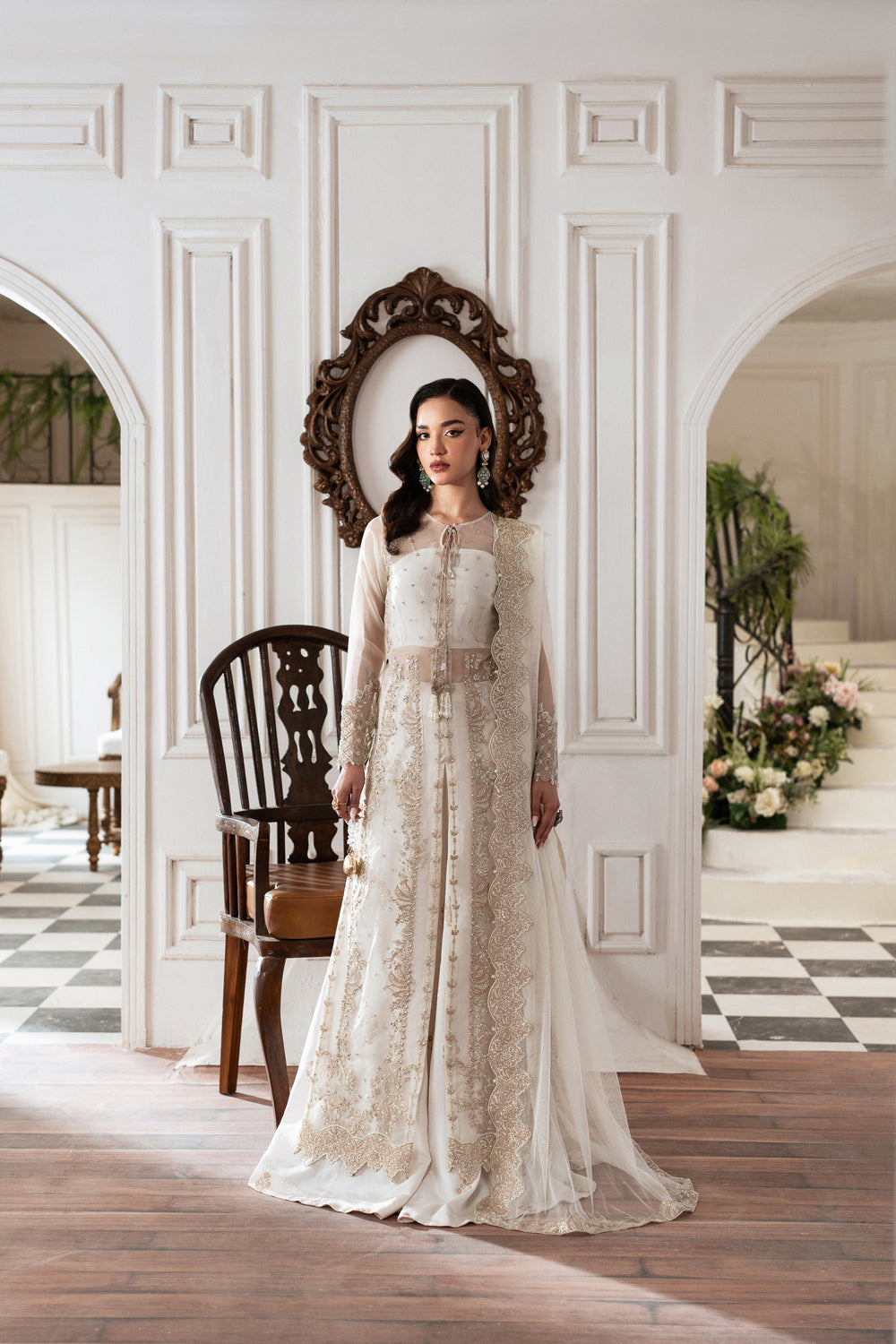 Azzal | Mishri Formals | Jahan XS White Organza