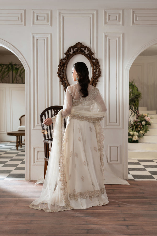 Azzal | Mishri Formals | Jahan XS White Organza