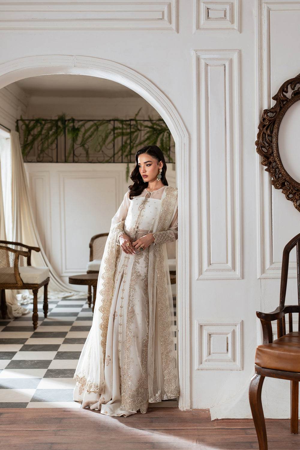Azzal | Mishri Formals | Jahan XL White Organza