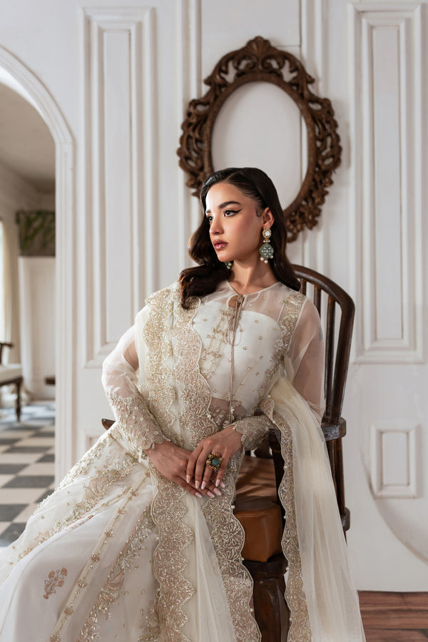 Azzal | Mishri Formals | Jahan M White Organza