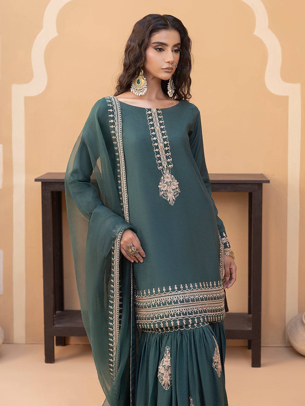 Hem Stitch | Raw Silk Edit 25 | Jasmine - Pakistani Designer Dress - by Hemstitch | Type: Ladies Clothes - 100% Original at Saira Sultan