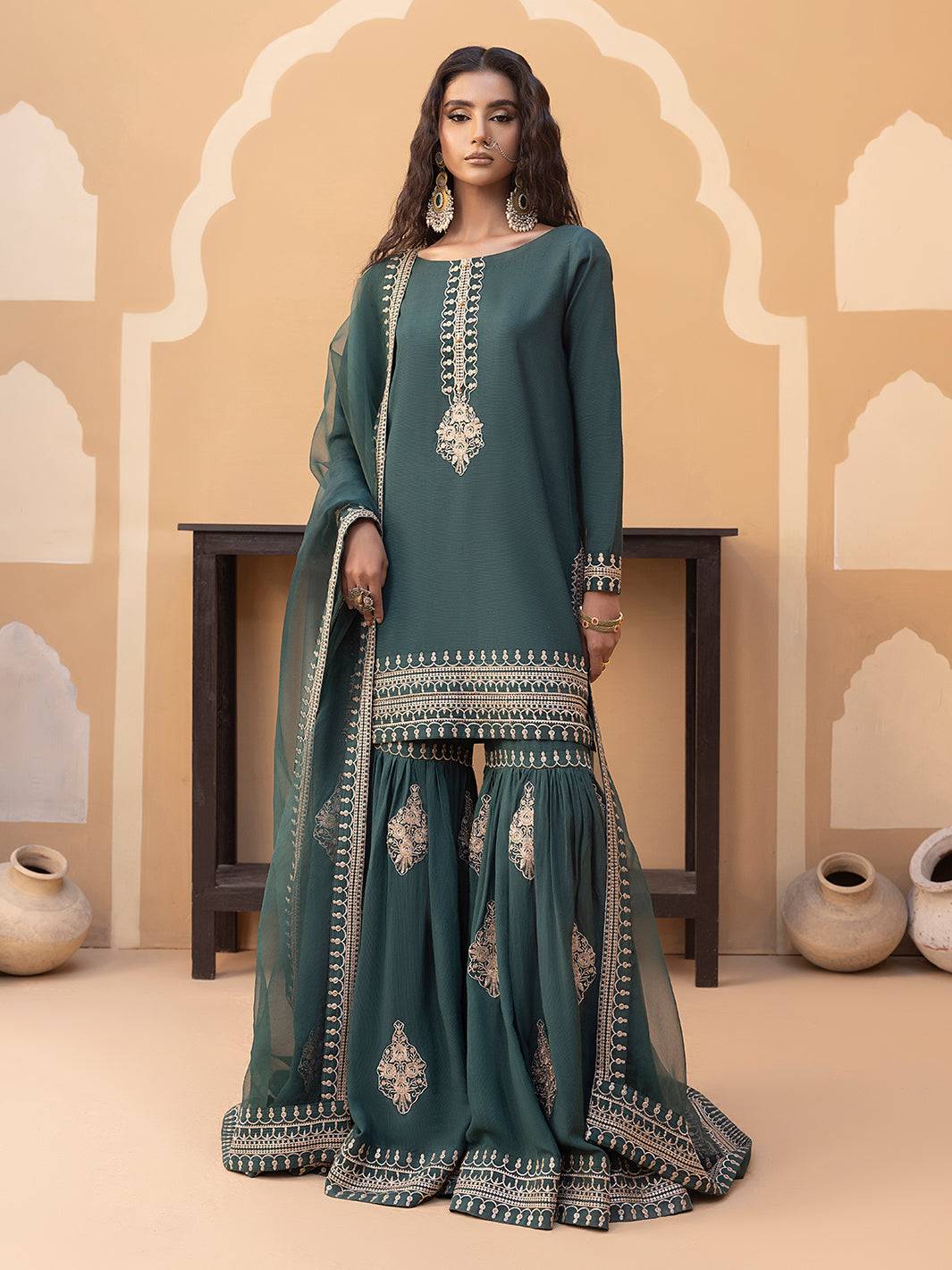 Hem Stitch | Raw Silk Edit 25 | Jasmine - Pakistani Designer Dress - by Hemstitch | Type: Ladies Clothes - 100% Original at Saira Sultan