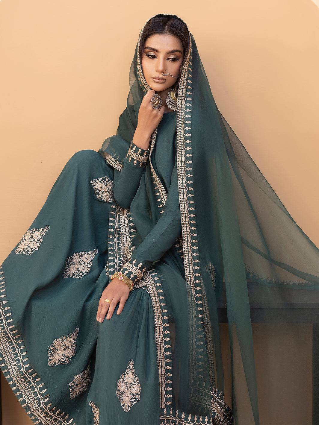 Hem Stitch | Raw Silk Edit 25 | Jasmine - Pakistani Designer Dress - by Hemstitch | Type: Ladies Clothes - 100% Original at Saira Sultan