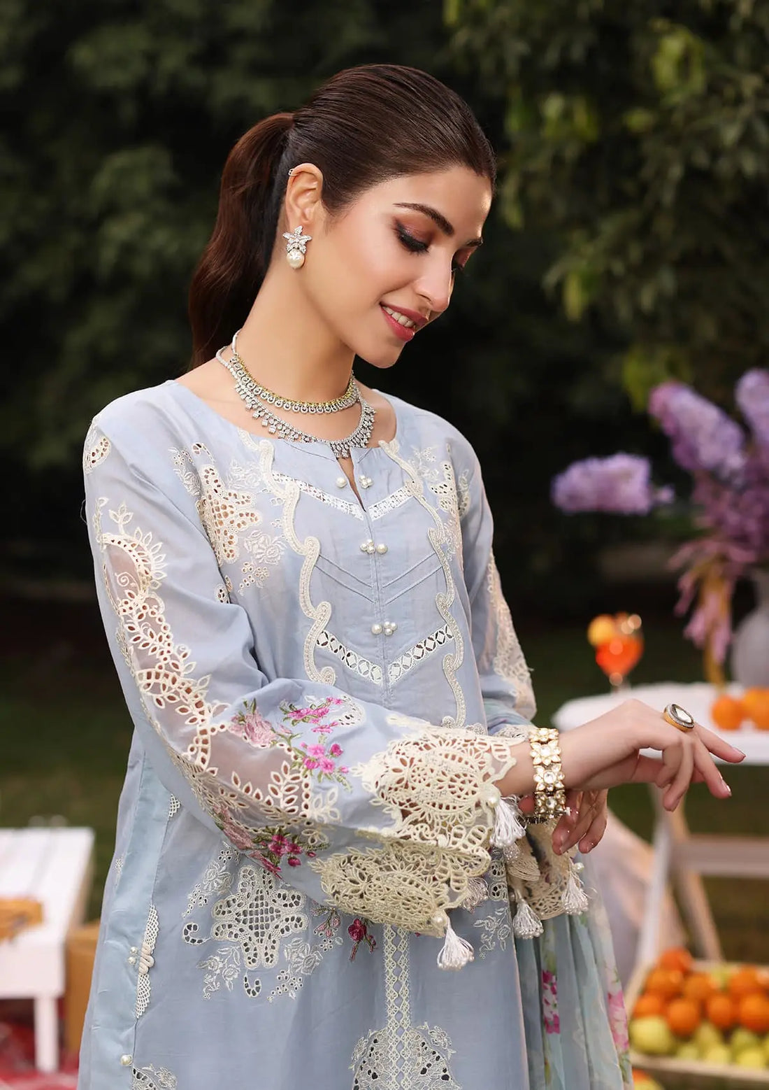 Kahf Premium | Festive Lawn 24 | KFL-08A FIRUZE -  Kahf Premium Luxury -  Saira Sultan