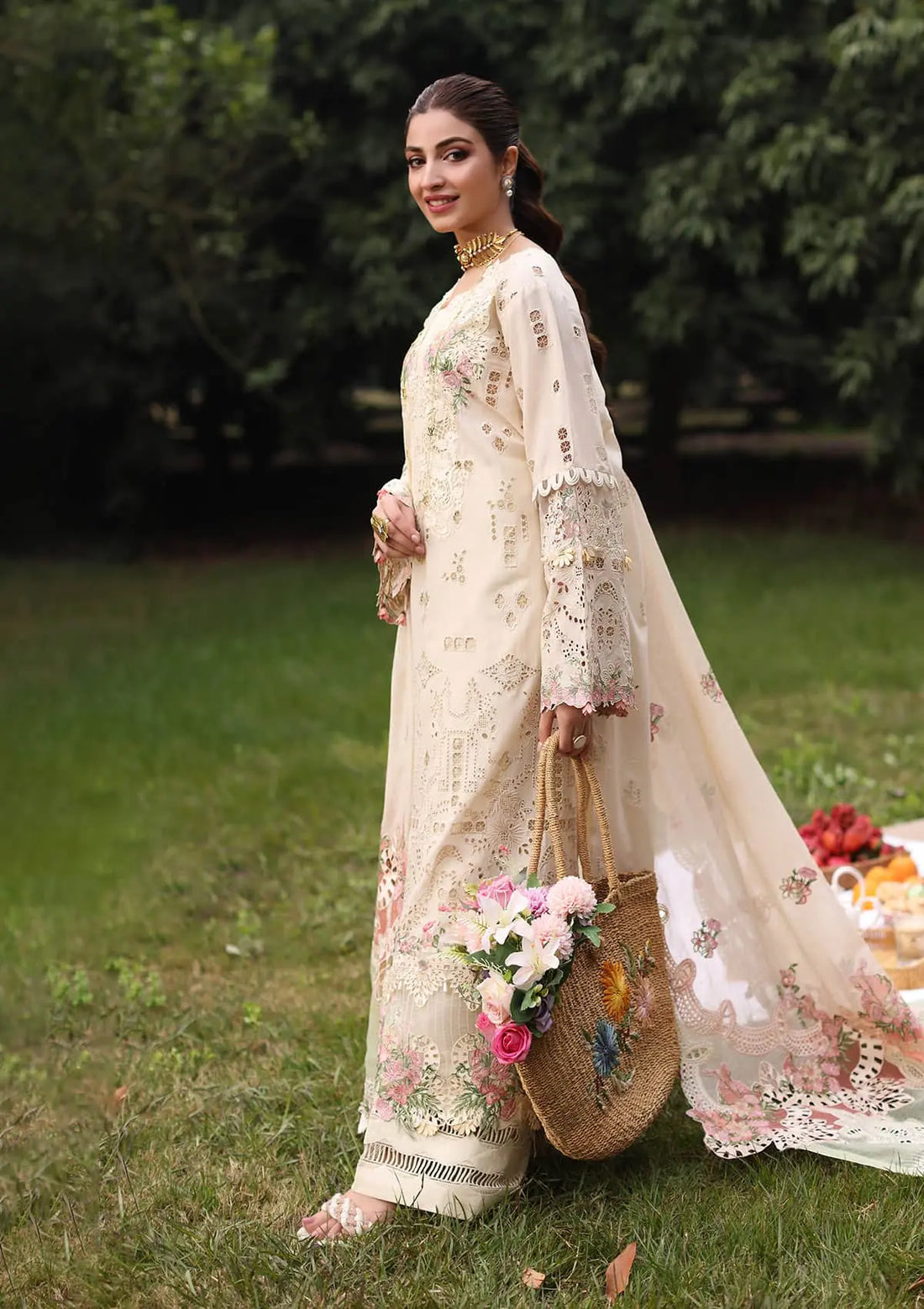 Kahf Premium | Festive Lawn 24 | KFL-07 SHIREEN -  Kahf Premium Luxury -  Saira Sultan