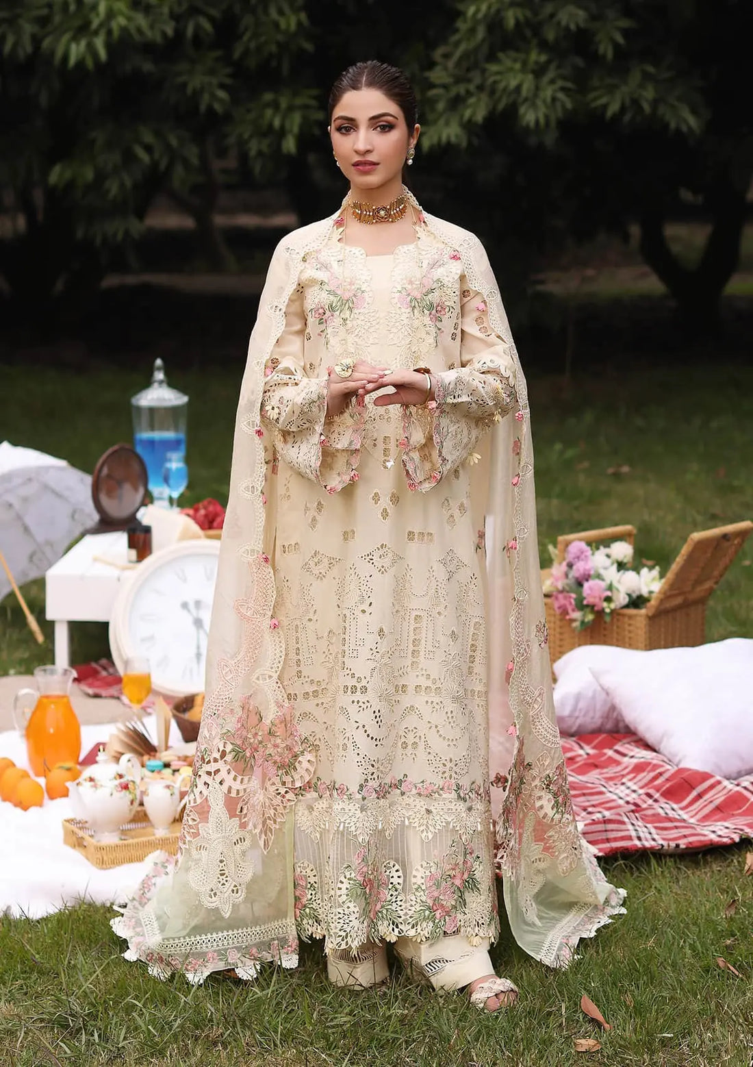 Kahf Premium | Festive Lawn 24 | KFL-07 SHIREEN -  Kahf Premium Luxury -  Saira Sultan