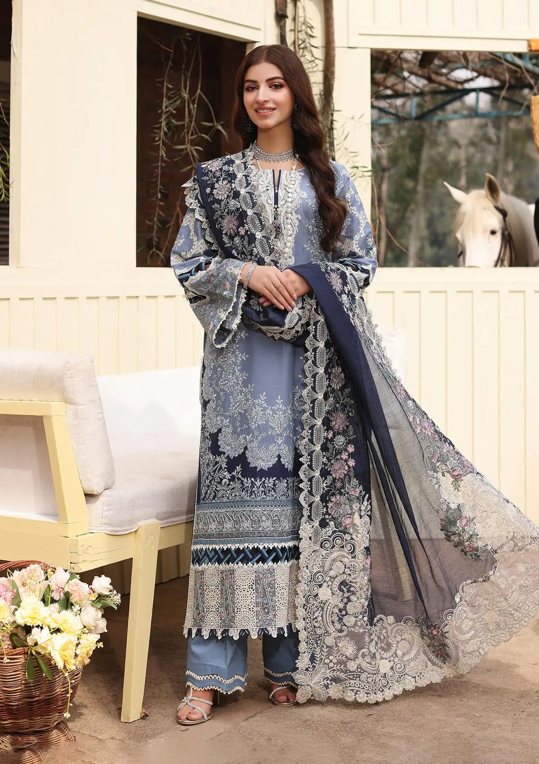 Kahf Premium | Festive Lawn 24 |KFL-04 KINZA -  Kahf Premium Luxury -  Saira Sultan