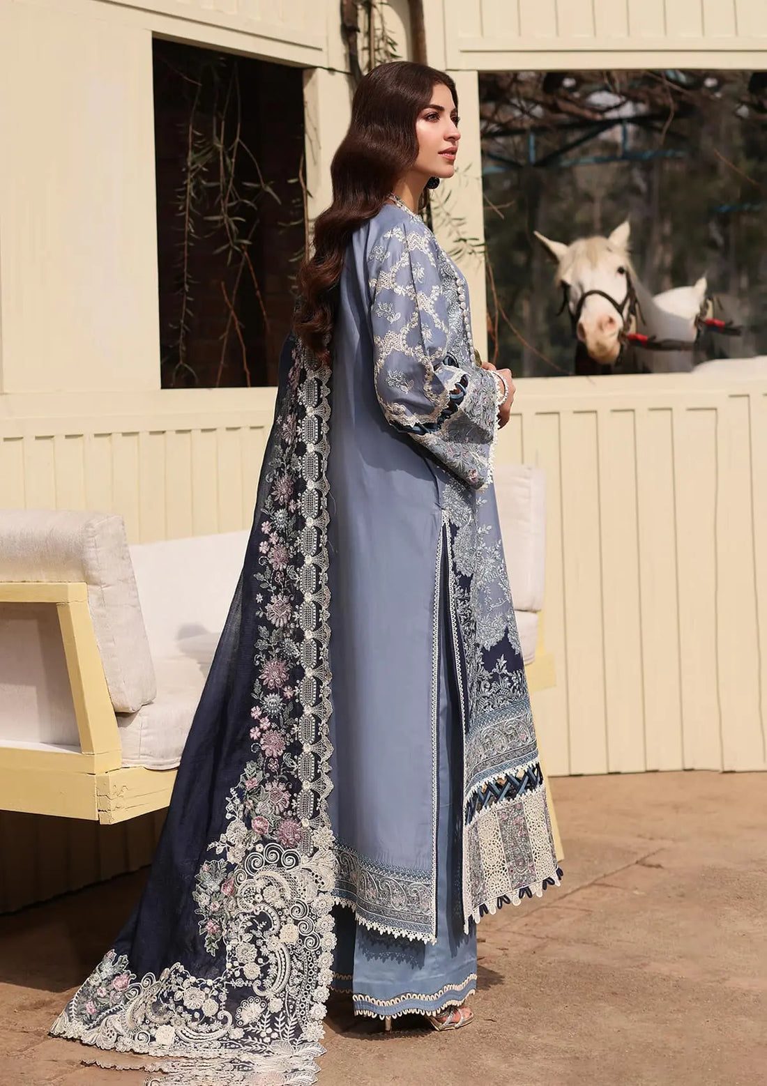 Kahf Premium | Festive Lawn 24 |KFL-04 KINZA -  Kahf Premium Luxury -  Saira Sultan