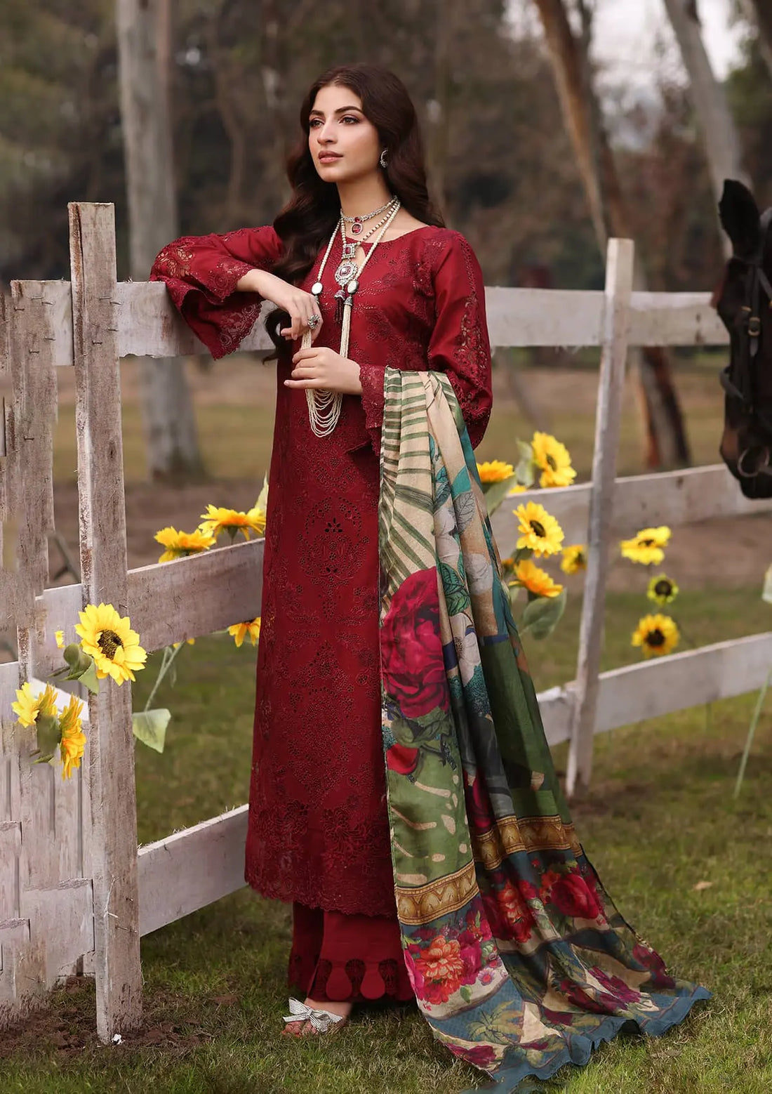 Kahf Premium | Festive Lawn 24 | KFL-02 ALORA -  Kahf Premium Luxury -  Saira Sultan