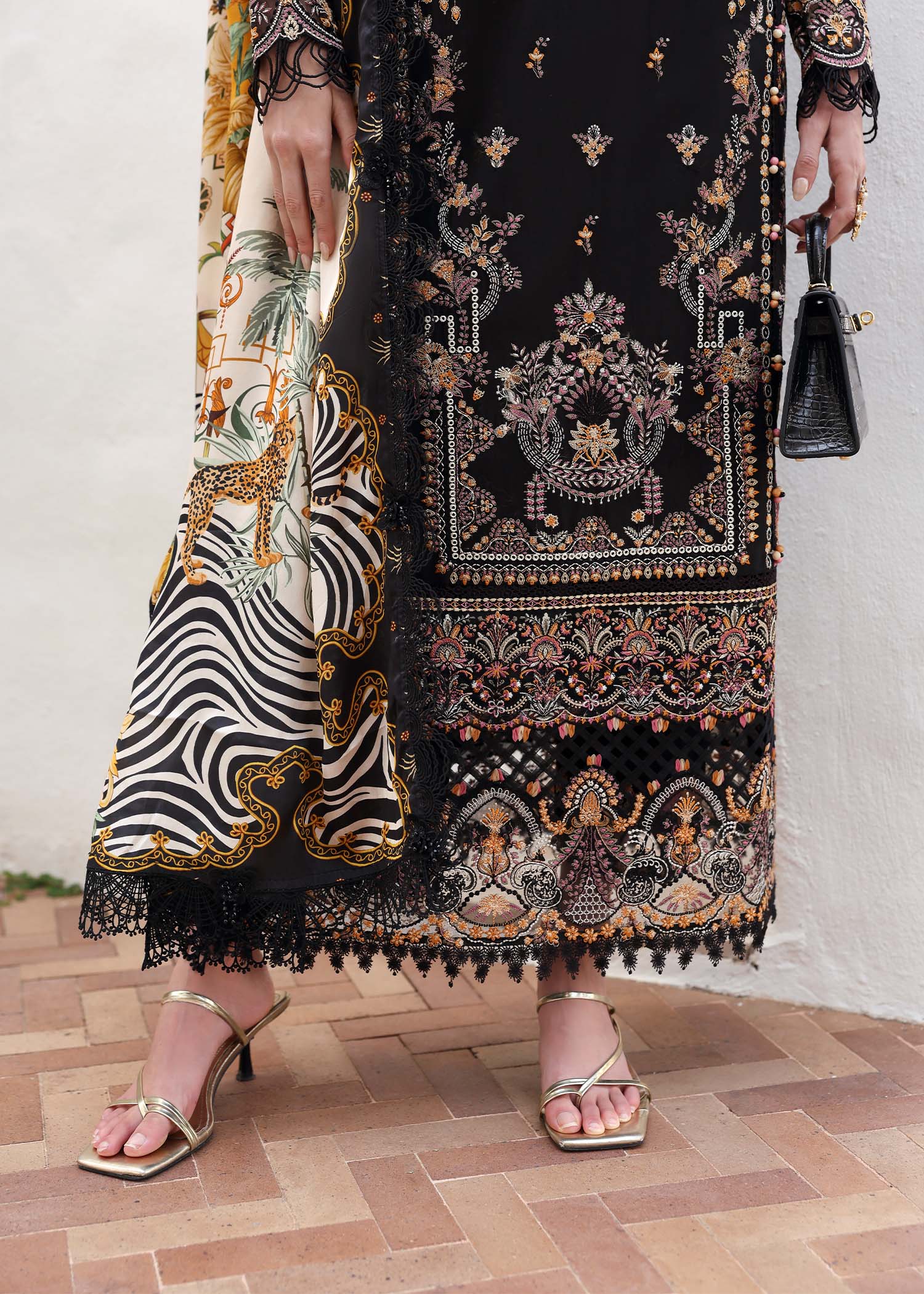 Kanwal Malik | Elysia Luxury Lawn 25 | Noire L Black Lawn