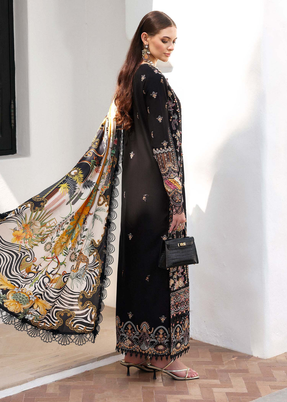 Kanwal Malik | Elysia Luxury Lawn 25 | Noire XS Black Lawn
